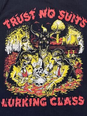 Sketchy Tank Lurking Class Small tank top shirt Trust No Suits Black burning